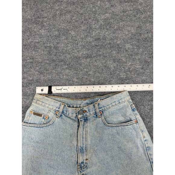 Vtg Calvin Klein High Waist Denim Shorts Y2K CK Jeans USA Made Enzyme Wash sz 9 - Picture 12 of 16